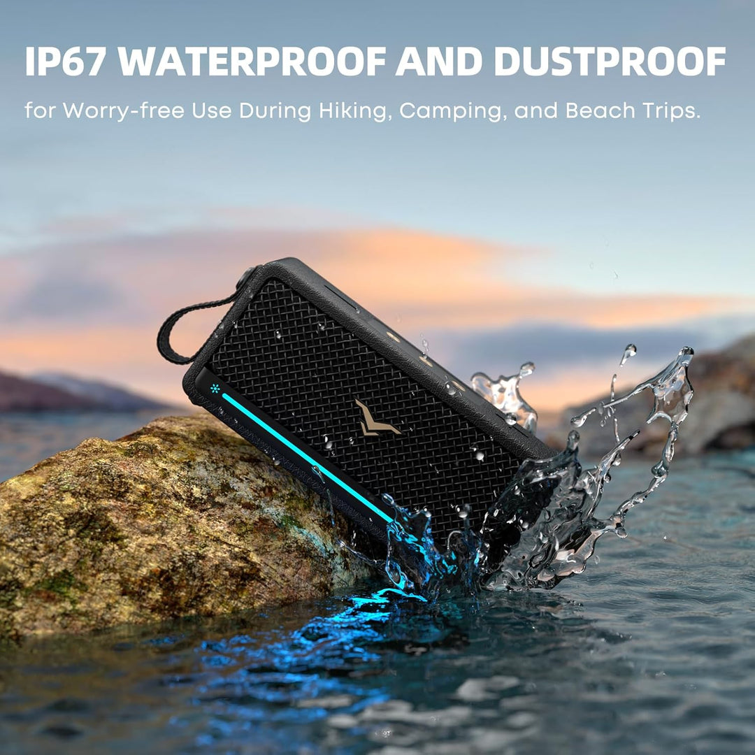 Altavoces Bluetooth portátiles de 40 W, IP67 impermeable inalámbric...