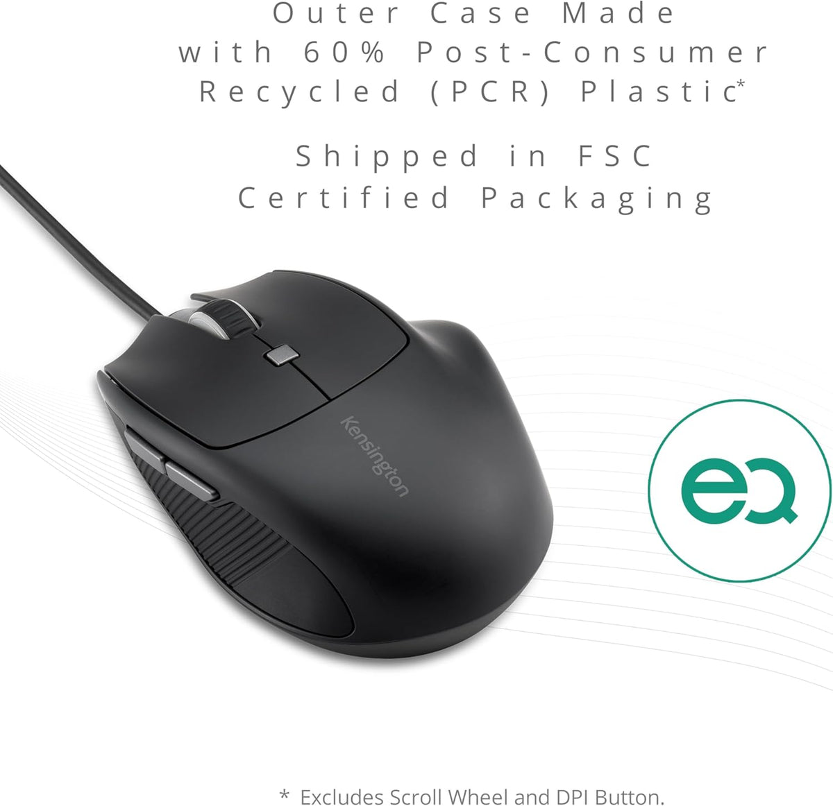 Kensington Ratón con cable USB-C, Pro Fit Ergo MY435 EQ, para manos...