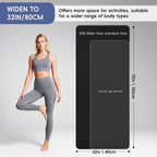 Tapete de yoga extra ancho de 72 x 32 pulgadas, tapete de ejercicio antideslizante de TPE para entrenamiento en casa, tapete de yoga grande de alta densidad de 0.236 pulgadas para hombres y
