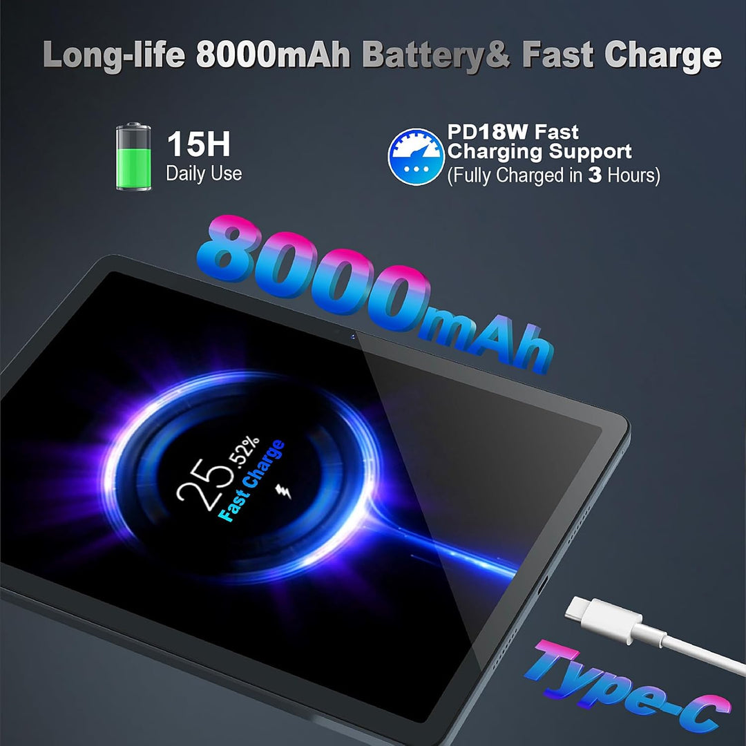 Tablet Tablet Android 14 de 11 pulgadas, tabletas 2025 con procesad...