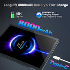 Tablet Tablet Android 14 de 11 pulgadas, tabletas 2025 con procesador Octa-Core