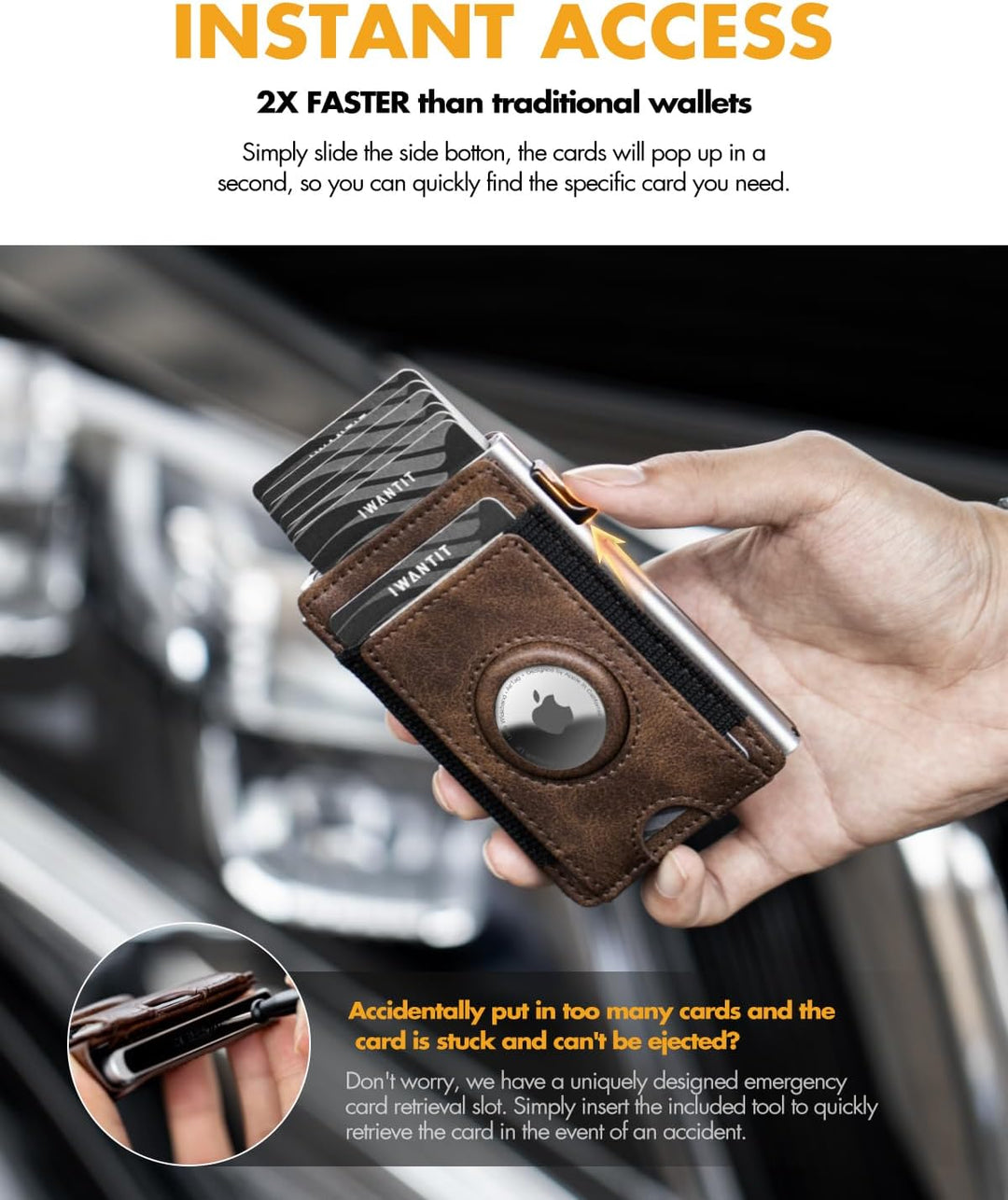 iwantit Cartera para bolsillo frontal para hombre: delgada con clip...