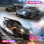 RC Drift Car, Auto a Control Remoto 1:24 para Niños y Adultos, Negro Carbón