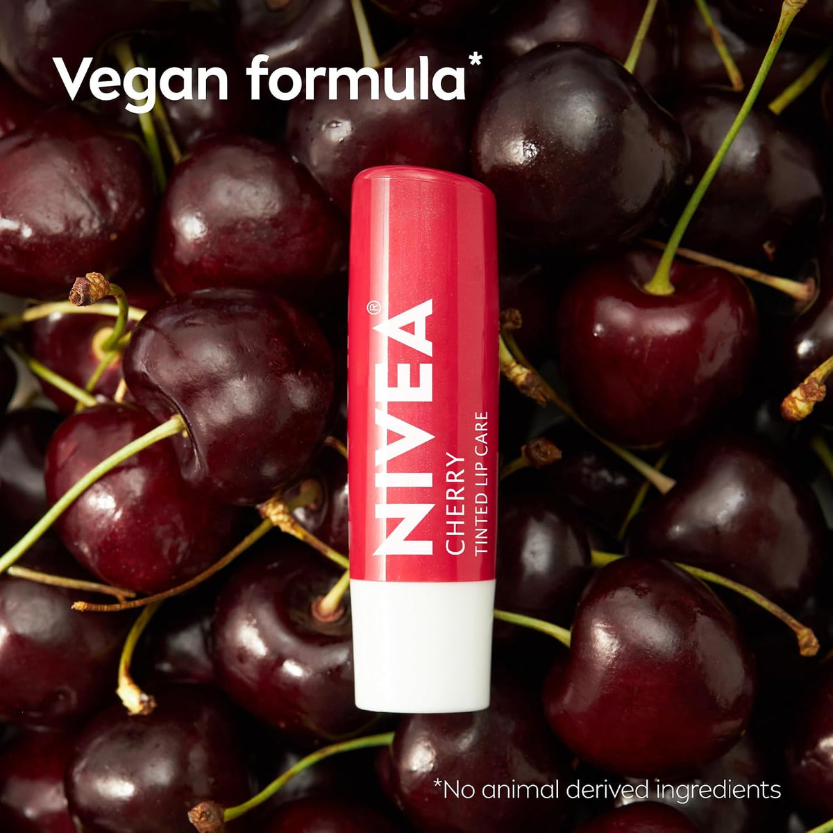 NIVEA Cherry Lip Care, paquete de bálsamo labial teñido de rubí con...