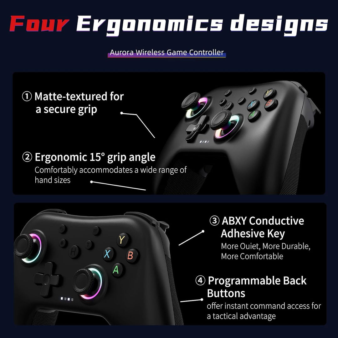 AceGamer Aurora II 2.4G Wireless Bluetooth Controller for PC\/Andro...