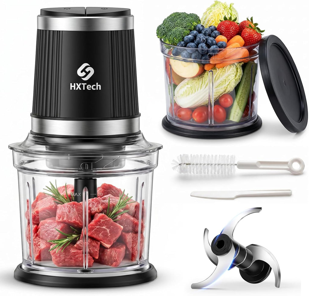 Juego de procesador de alimentos de 4 tazas: picadora eléctrica de