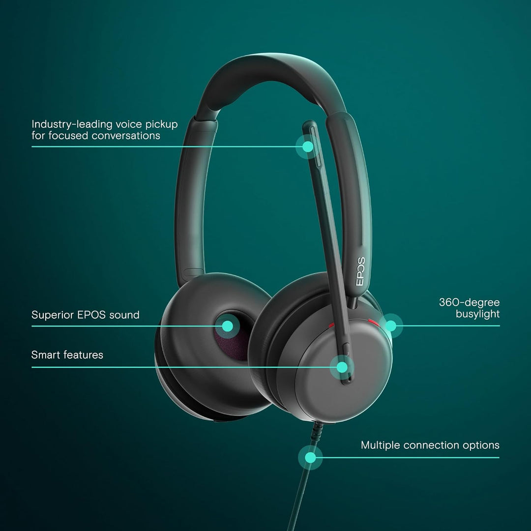 EPOS IMPACT 860 ANC Auriculares con Cable de Doble Lado con Cancela...