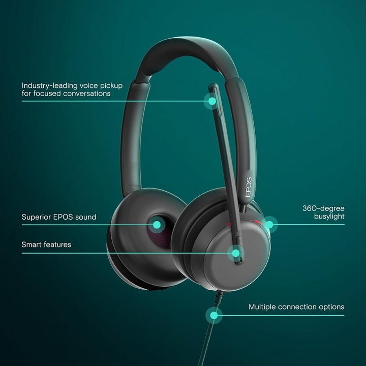 EPOS IMPACT 860 ANC Auriculares con Cable de Doble Lado con Cancela...