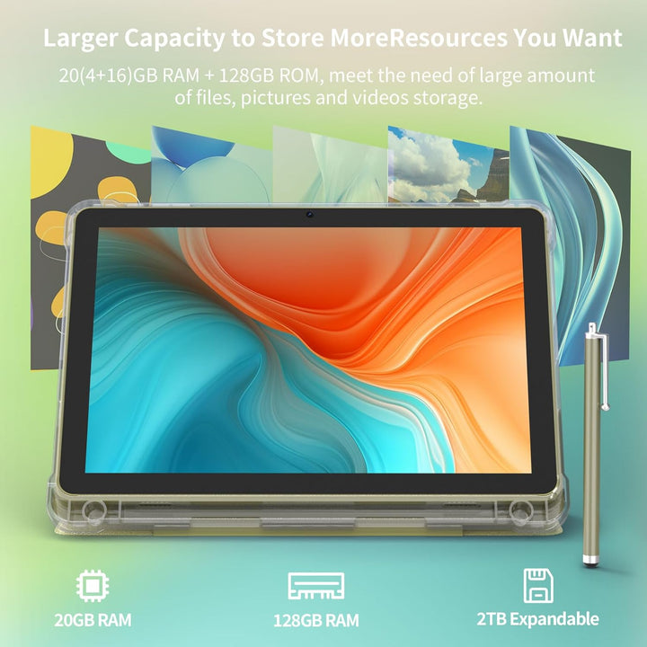 Tableta Android 15 de 10 pulgadas, 20GB RAM 128GB ROM 2TB Expand, C...