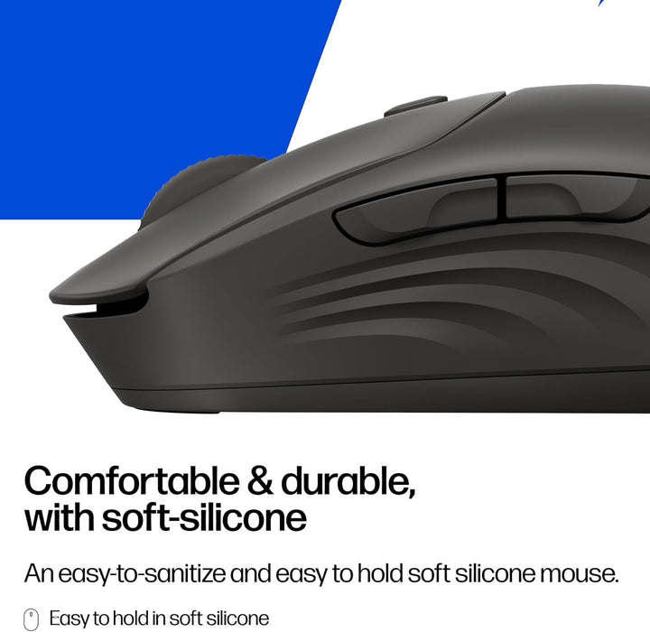 HP Ratón inalámbrico silencioso 400, Bluetooth dual y 2.4 GHz, sili...