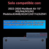 Teryeefi Funda compatible con MacBook Air de 15 pulgadas M4 M3 M2 C...