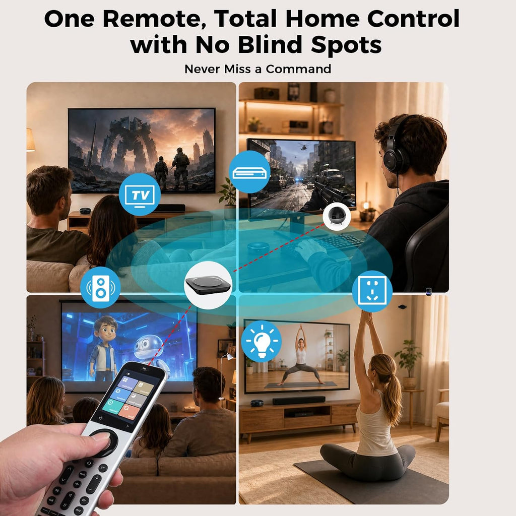 SofaBaton Control remoto universal X2 con repetidor R1, concentrador, pantalla táctil y base de carga, control remoto universal todo en uno compatible con Home Assistant, Alexa y Google Assistant