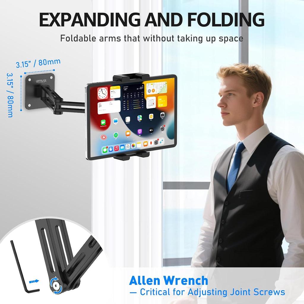 Soporte de pared para tableta y iPad, 4.7-15.6 pulg.