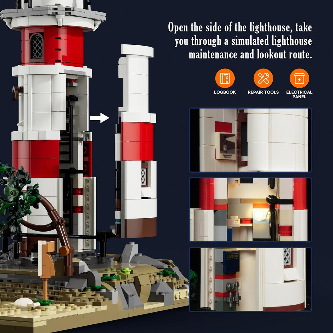 City Sunrise Lighthouse - Juego de ladrillos de