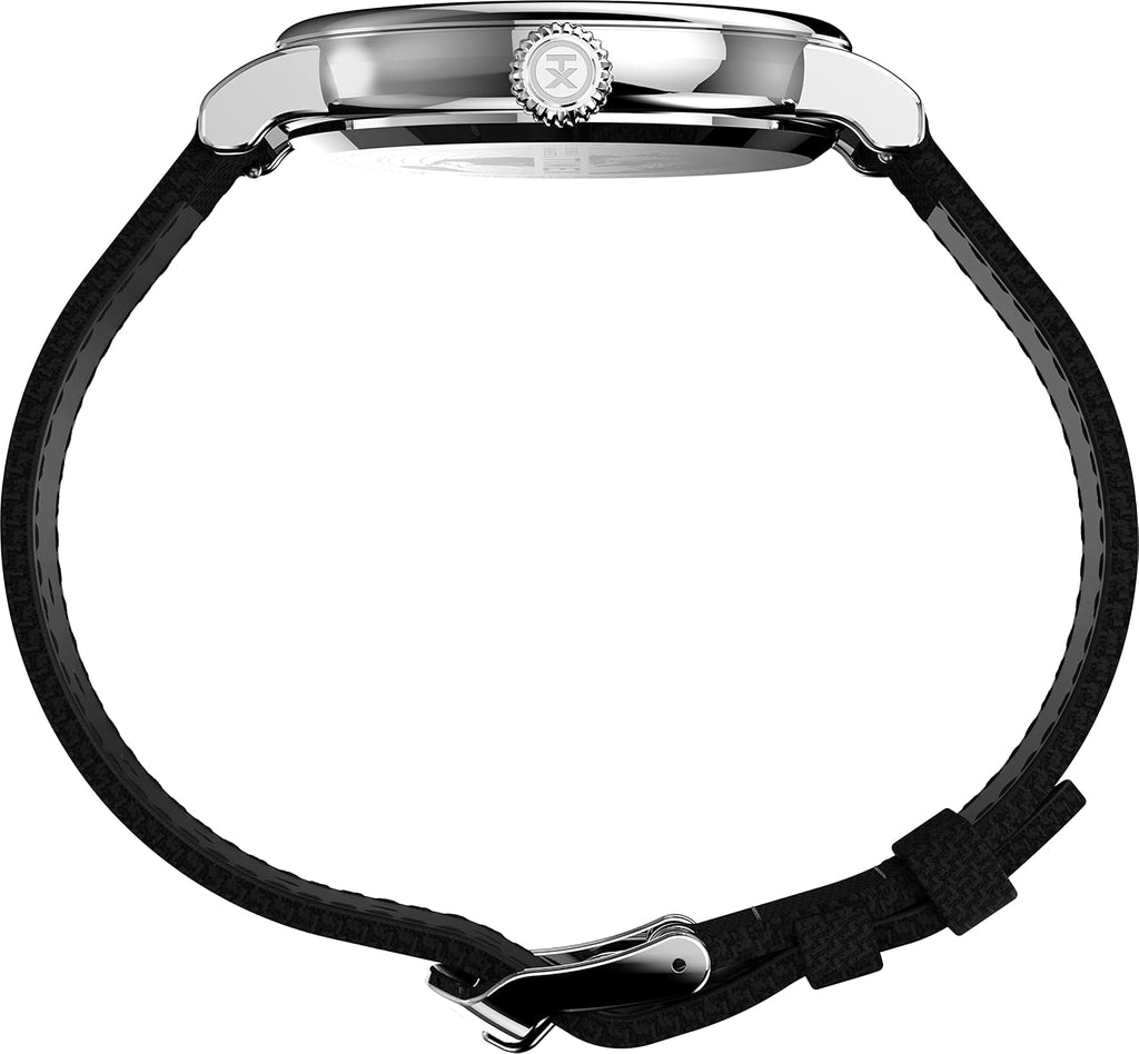 Reloj analógico para hombre Timex Standard de 3 agujas 40 mm | Luz INDIGLO y agujas luminiscentes | Correa ajustable y resistente | Resistencia al agua 50M