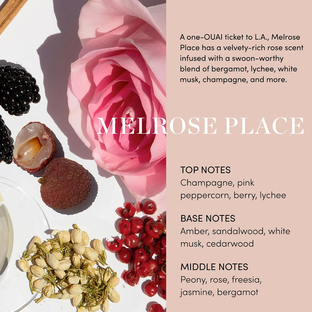 OUAI Melrose Place - Exfoliante corporal con mezcla de azúcar y ace...