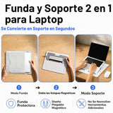 LumoTrek Funda para portátil 2 en 1 con soporte, 13-14 pulgadas, pi...