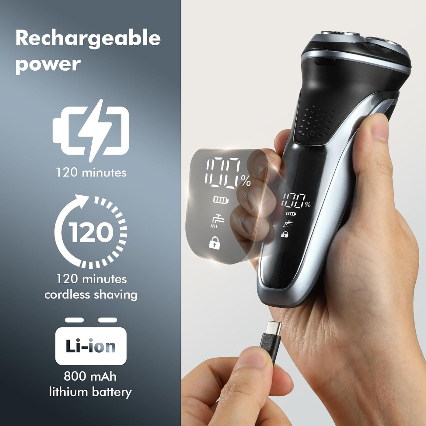 LONKEEN Maquinilla de afeitar eléctrica de viaje para hombres: Afei...