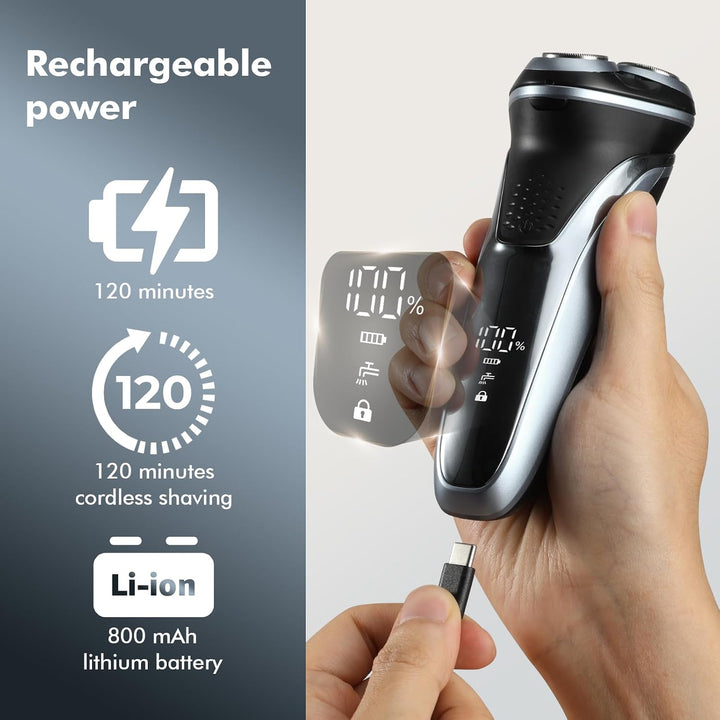 LONKEEN Maquinilla de afeitar eléctrica de viaje para hombres: Afei...
