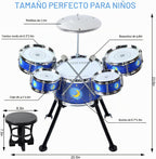 Drum Set para Toddlers - Upgraded Kids Musical Toy para 3-5 Boys Girls