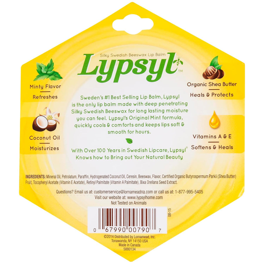 Lypsyl Intense Protection Original Mint, bálsamo labial 0.10 oz (pa...