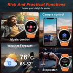 Reloj inteligente para hombre, rastreador de actividad física, GPS: relojes inteligentes militares para Android/iPhone Gps Watch 1.43 "AMOLED Hacer respuesta llamada Correr Relojes digitales para hombre, compatible con Samsung, monitor de corazón