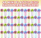 ArtCreativity Juego de 48 mini discos, juguetes de disco volador para niños en varios diseños, juguetes geniales al aire libre para niños y niñas, rellenos de bolsas de regalos y recuerdos de fiesta