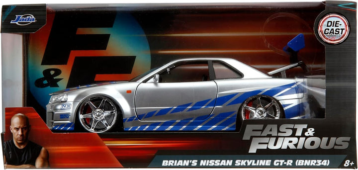 Jada Toys Fast &amp; Furious Brian\u2019s 2002 Nissan Skyline R34 -...