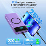 Cargador portátil inalámbrico de 40800 mAh para iPhone con 3 cables...