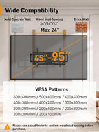 Perlegear Soporte de pared para TV de movimiento completo para televisores