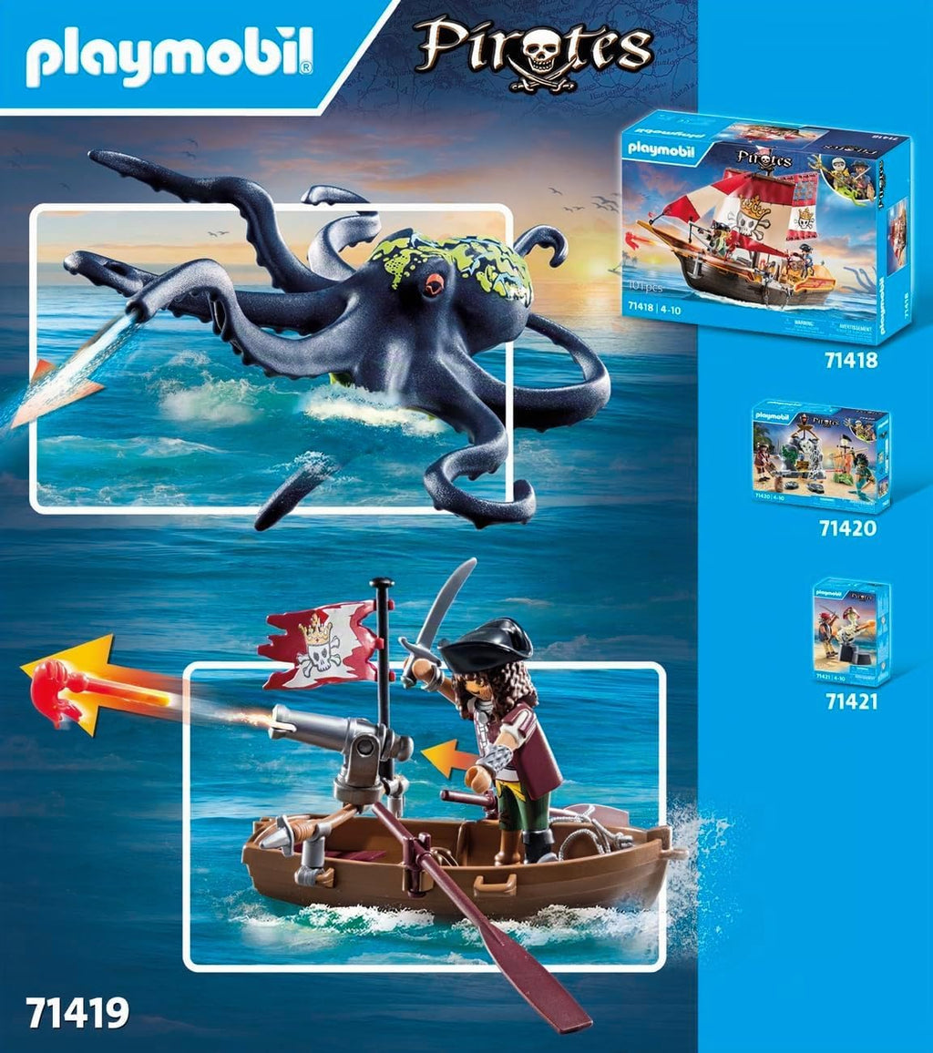 Playmobil Piratas: Batalla con el pulpo gigante