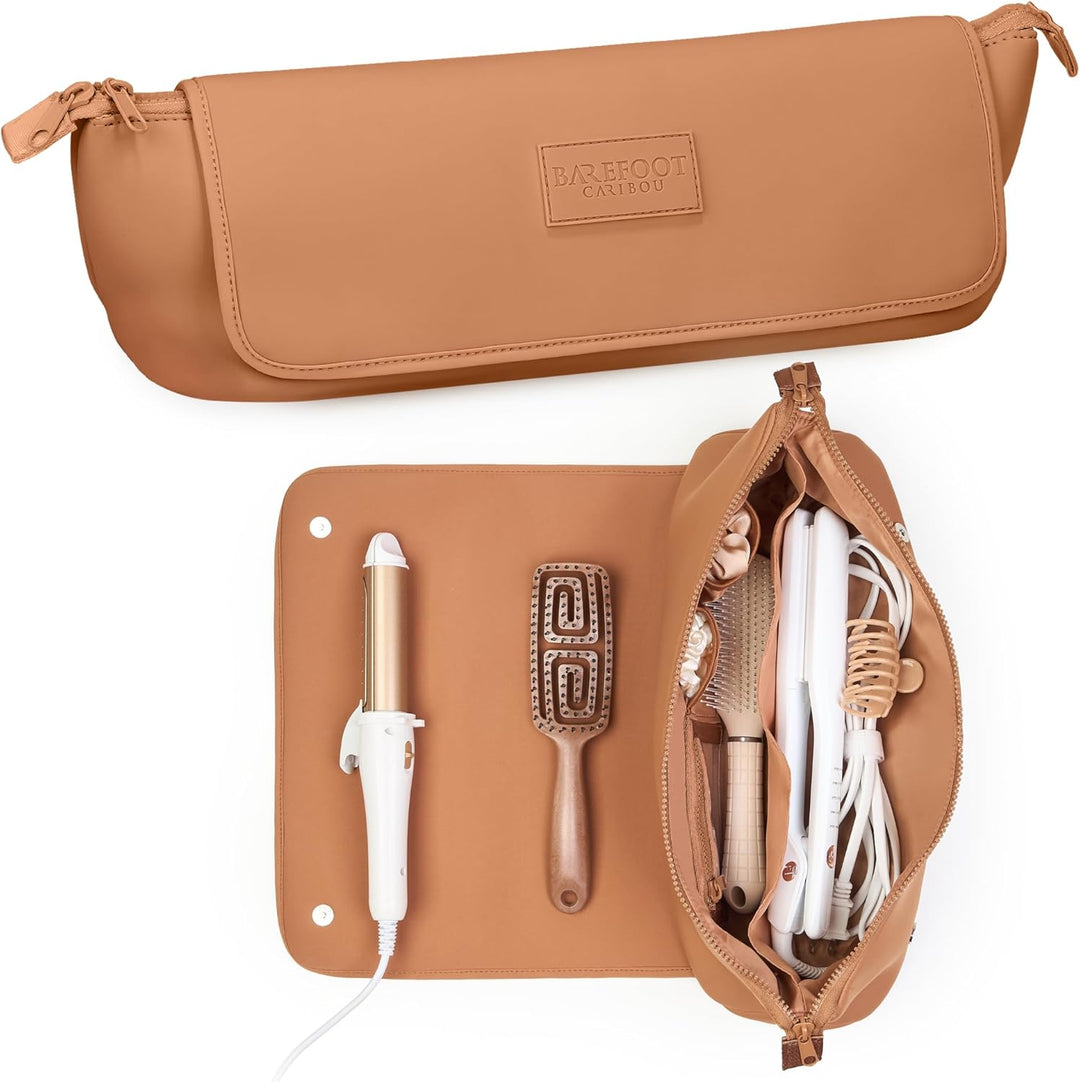BAREFOOT CARIBOU Bolsa de viaje para herramientas para el cabello y...