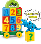 Bloques de construcción de dinosaurios para niños de 3 años en adelante, bloques temáticos jurásicos, juguetes de tr