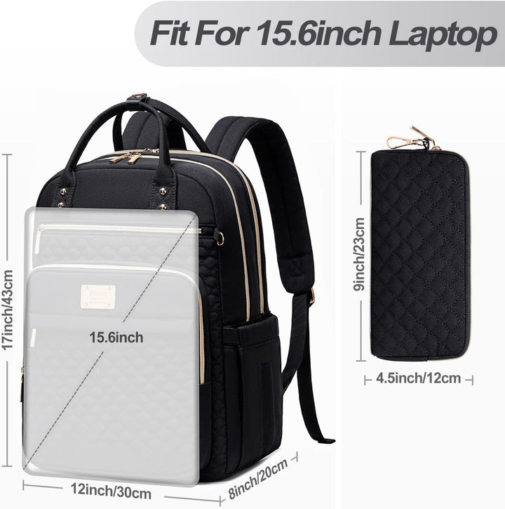 Mochila para laptop Tealari para mujeres, mochila para laptop de 15...
