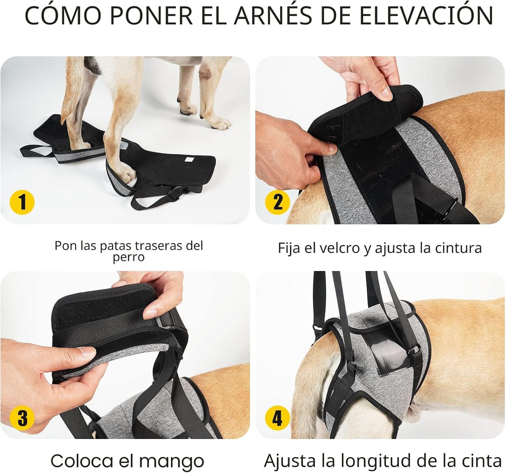 Dotoner Arnés para perros grandes, soporte para las patas traseras para ayudar a rehabilitar las extremidades traseras de perros ancianos con patas traseras débiles, discapacidades y lesiones. El arnés para perro ayuda a la recuperación de artritis ACL