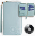 Organizador de documentos de viaje - Cartera RFID para pasaporte, estuche porta-familia, muñequera con identificación