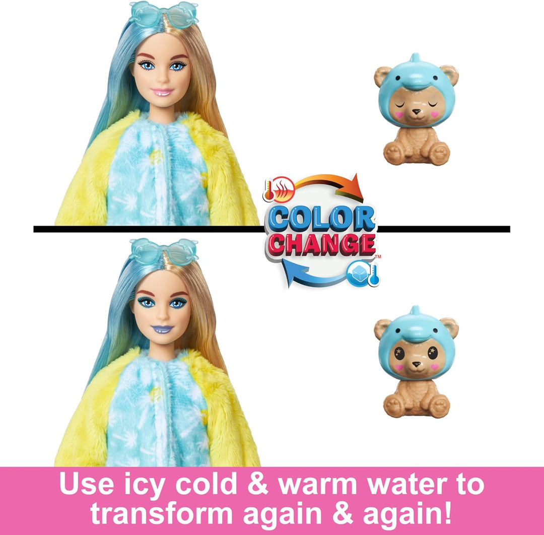 Muñeca Barbie Cutie Reveal y Accesorios con Disfraz de Animal y 10...