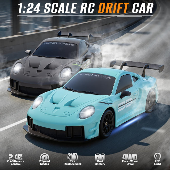 Aka Supaku Auto de deriva a control remoto, 1:24 4WD coches de cont...