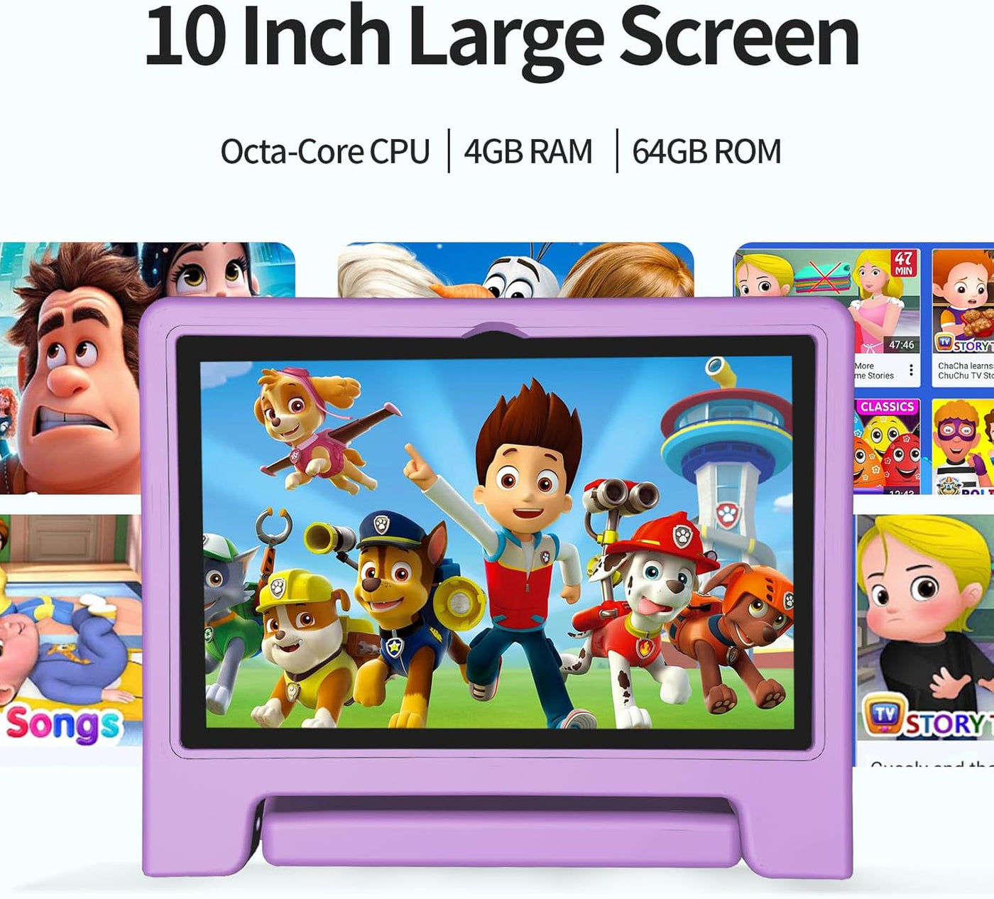 JREN Tablet para Niños ｜ 10 Pulgadas 64GB Android 14 ｜ Octa-core ｜...