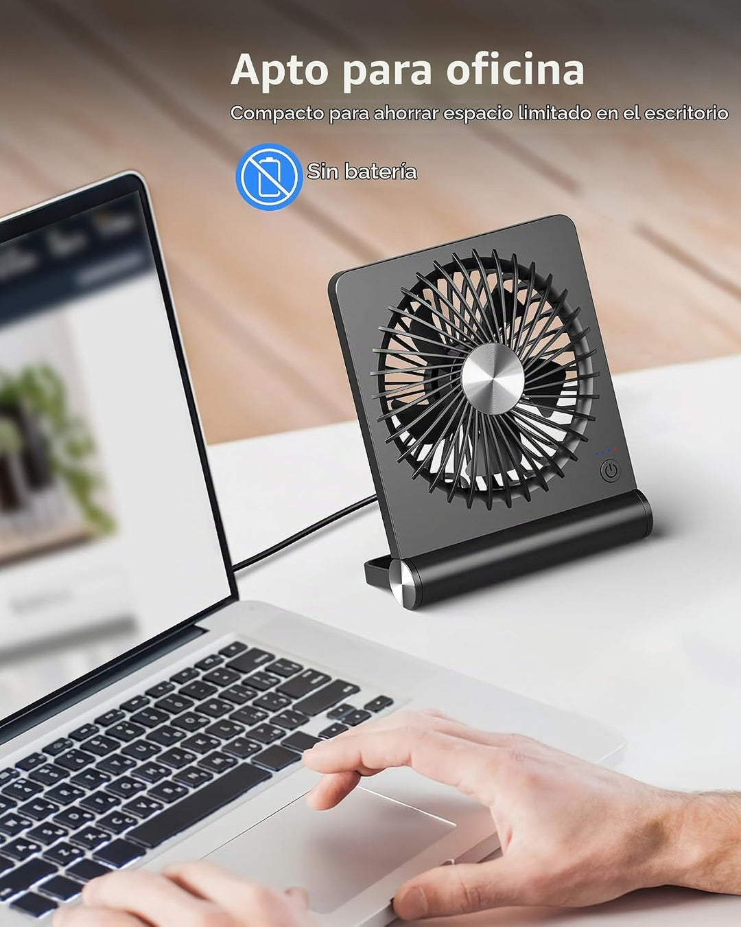 Koonie - Ventilador de escritorio USB, ventilador pequeño ultra sil...