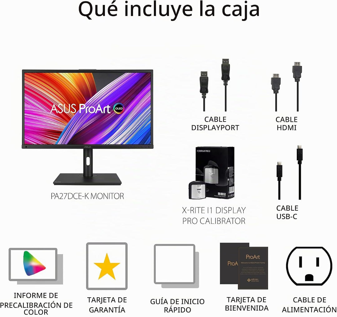 ASUS ProArt Display 27\u201D4K HDR RGB OLED Monitor Profesional (PA...