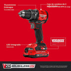 CRAFTSMAN V20 BRUSHLESS RP Taladro Atornillador, Batería y Cargador (CMCD714D1)