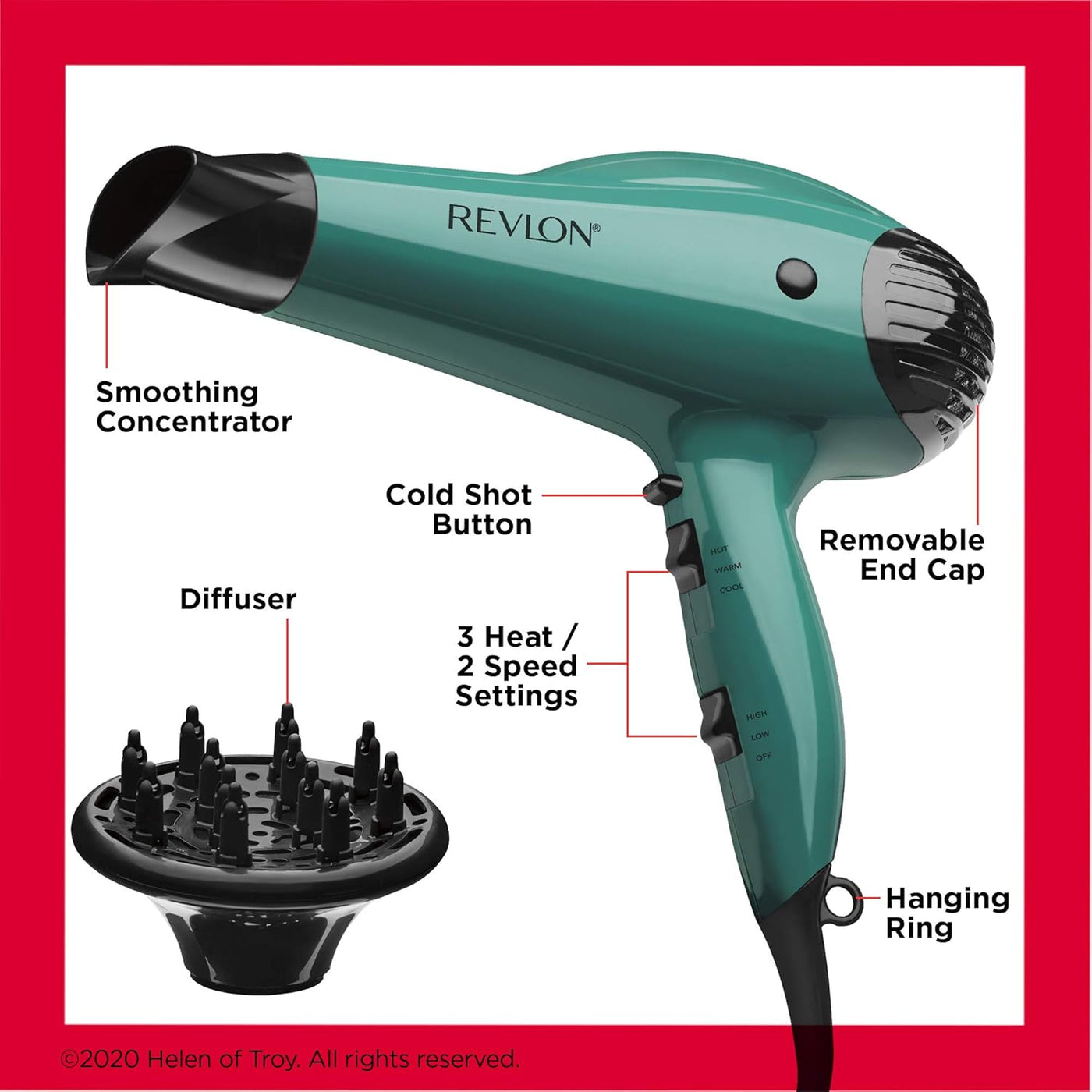 Revlon Essentials secador con booster de volumen RVDR5036