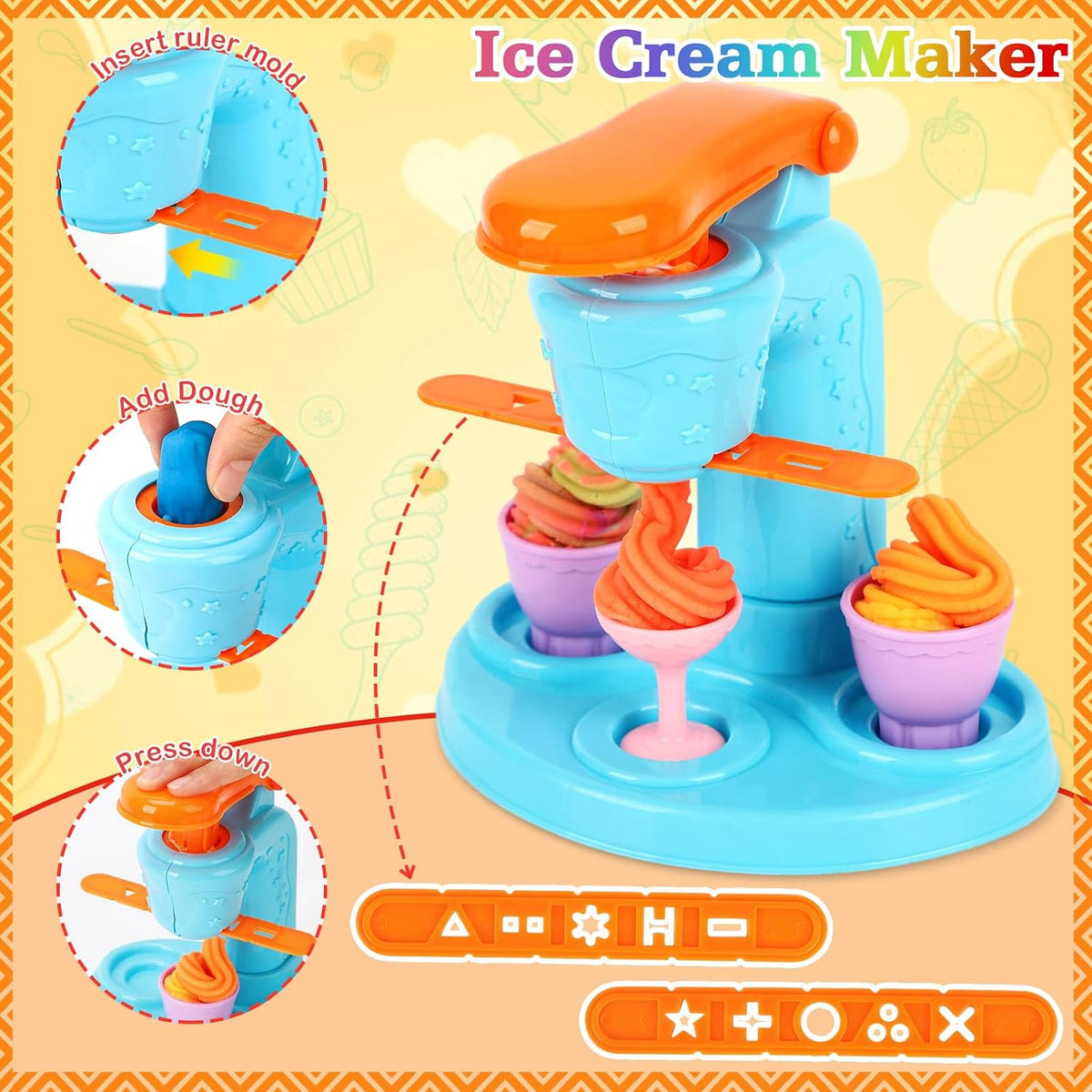 Set 3 en 1 de Masa de Jugar, 24 Colores de Herramientas de Cocina para Niños de 3 a 8 Años