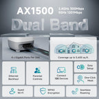 AX1500 WiFi 6 Sistema de malla Wi-Fi | Cobertura de 5.600 pies cuadrados y 120 dispositivos | Doble banda, roaming sin interrupciones, controles parentales | Reemplaza enrutador inalámbrico y extensor