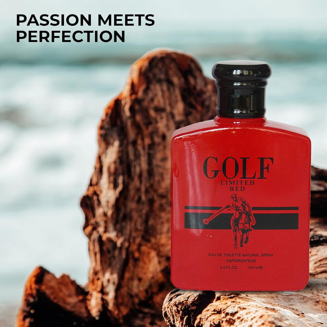 A CENTER Colonia para Hombre Golf Limited Red &amp; Golf Red Exchan...