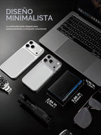 Cartera minimalista para hombre con tarjetero de crédito, cuero de grano completo más fino, billetera inteligente TriPop, billetera delgada triple, desplegable con bloqueo RFID, bolsillo