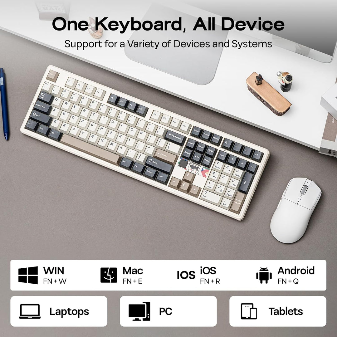 EPOMAKER X Aula F108 PRO V2 - Teclado inalámbrico para juegos con b...