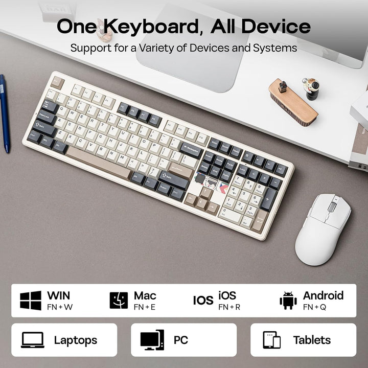 EPOMAKER X Aula F108 PRO V2 - Teclado inalámbrico para juegos con b...
