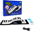 Rock And Roll It - Piano. Teclado de piano de juguete clásico flexible enrollable para niños. Almohadilla de piano portátil de silicona con rollo de mano de 49 teclas. Flexible y plegable.